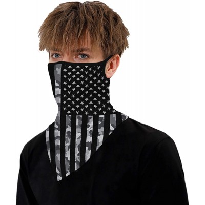 Balaclavas Men Women Neck Gaiter Face Mask Scarf Bandana Ear Loops Rave Outdoor Balaclava for Dust Wind UV Sun Protective - C...