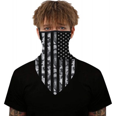 Balaclavas Men Women Neck Gaiter Face Mask Scarf Bandana Ear Loops Rave Outdoor Balaclava for Dust Wind UV Sun Protective - C...