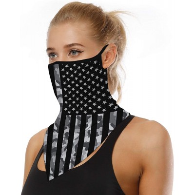 Balaclavas Men Women Neck Gaiter Face Mask Scarf Bandana Ear Loops Rave Outdoor Balaclava for Dust Wind UV Sun Protective - C...