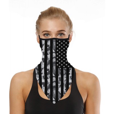 Balaclavas Men Women Neck Gaiter Face Mask Scarf Bandana Ear Loops Rave Outdoor Balaclava for Dust Wind UV Sun Protective - C...