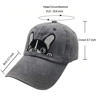 Baseball Caps Men's & Women's Cute Dog Mom & Dog Dad Baseball Cap Vintage Washed Funny Hat - CK196A98ZNO $13.26