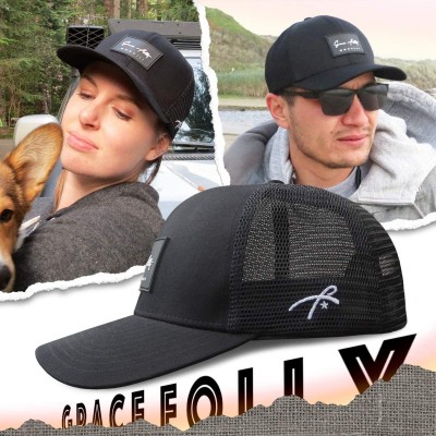 Baseball Caps Trucker Hat for Men or Women- Many Cool Designs - Signature Black - C818TE2EK5D $22.33