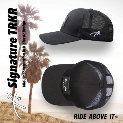 Baseball Caps Trucker Hat for Men or Women- Many Cool Designs - Signature Black - C818TE2EK5D $22.33