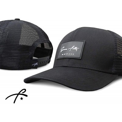 Baseball Caps Trucker Hat for Men or Women- Many Cool Designs - Signature Black - C818TE2EK5D $22.33