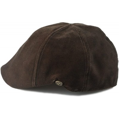 Newsboy Caps Mens Fall- Winter 6pannel Duck Bill Curved Ivy Looks Velvet Hat S/M L/XL - Brown - CO12MXMXYJT $14.52