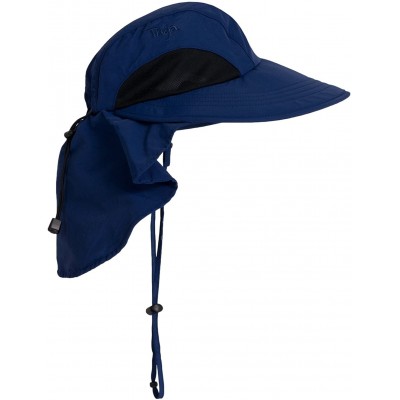 Sun Hats Adult Unisex Sol Wide Brim Sun Hats - UPF 50+ Sun Protection - Navy - CN11ZUGO3TF $20.14