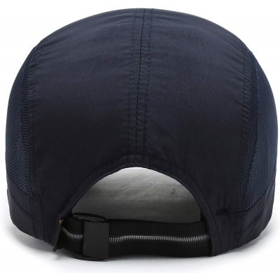 Baseball Caps Unisex Baseball Cap UPF 50 Unstructured Hat with Foldable Long Large Bill - A-dark Blue-m/L - CG12IM3OZXV $9.41