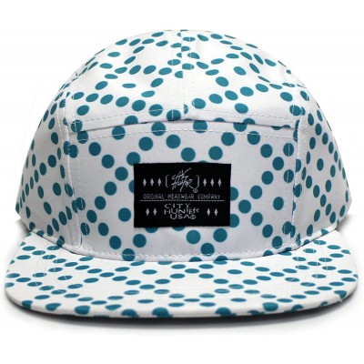 Baseball Caps Mexcian Patterned 5 Panel Hats - Dot Turquoise - CF11WBULW1F $15.89