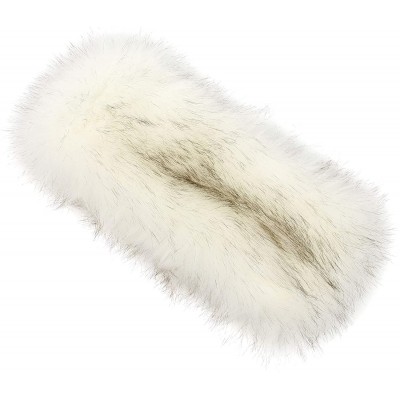 Cold Weather Headbands Faux Fur Headband with Stretch Women's Winter Earwarmer Earmuff - White - CP186964QML $12.45