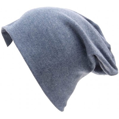 Skullies & Beanies Unisex Indoors Cotton Beanie- Soft Sleep Cap for Hairloss- Cancer- Chemo - Cowboy+navy - CD189ZOC44O $9.26