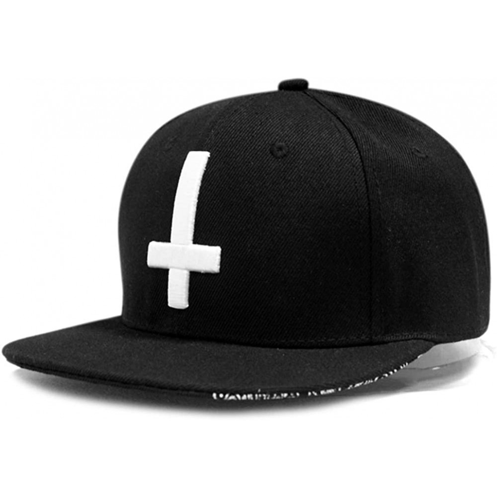 Baseball Caps Men Women Inverted Cross Embroidery Christian Paisley Cap FFH238BLK - Black - CG12NS40Y7P $30.37