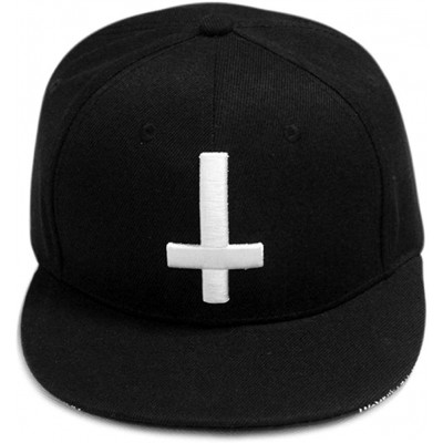 Baseball Caps Men Women Inverted Cross Embroidery Christian Paisley Cap FFH238BLK - Black - CG12NS40Y7P $30.37