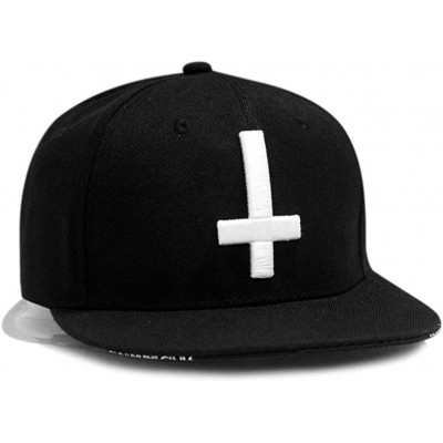 Baseball Caps Men Women Inverted Cross Embroidery Christian Paisley Cap FFH238BLK - Black - CG12NS40Y7P $30.37