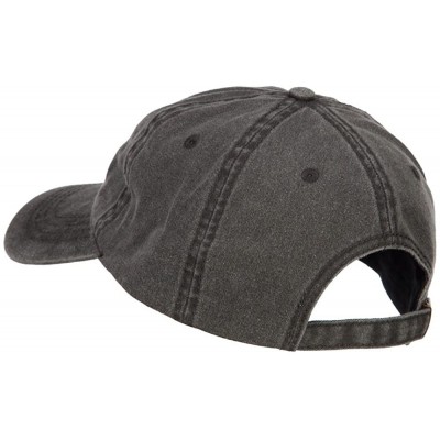 Baseball Caps Vietnam Service Ribbon Embroidered Washed Cap - Black - CN186MAWOQ2 $28.20