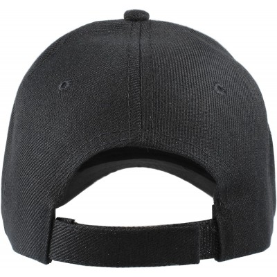 Baseball Caps Plain Baseball Cap Adjustable Back Strap 3 PC - Black - CH18C5MHXL8 $11.73