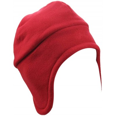 Baseball Caps Mens Winter Thermal Polar Fleece Outdoor Sports Baseball Cap Hats with Ear Flaps - M-red - CB192HL7625 $20.64