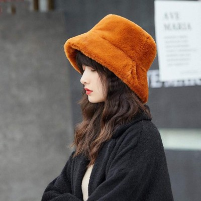 Bucket Hats Winter Bucket NRUTUP Fluffy Windproof - Coffee - CR18Y5GK53Y $13.22