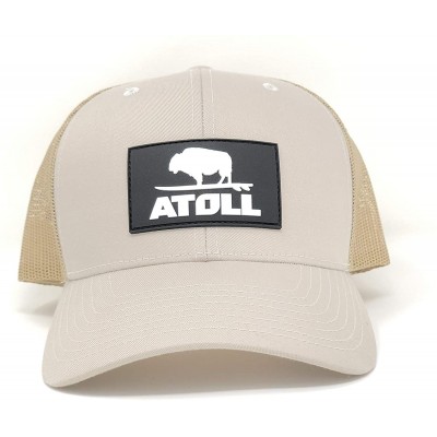 Baseball Caps Atoll Baseball Cap Trucker Hat - 7 Hole Snapback Adjustable Breathable Hat - Atoll Desert Khaki - CU19530UYIQ $...