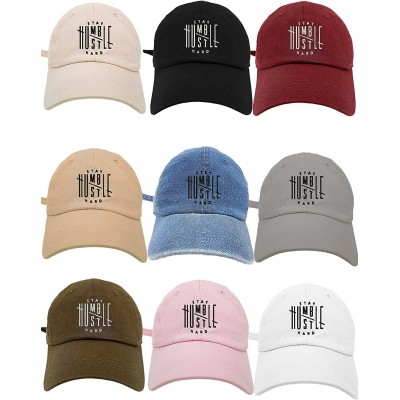 Baseball Caps Humble Stay Hard Logo Style Dad Hat Washed Cotton Polo Baseball Cap - Red - C818M28S8XD $13.18