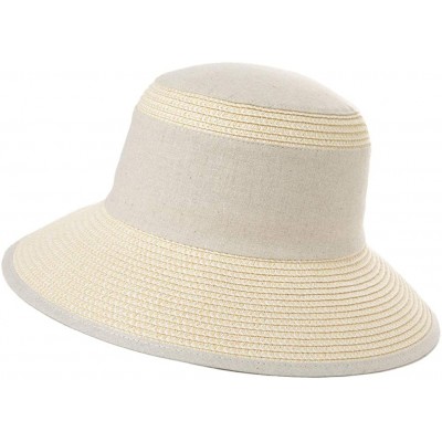 Sun Hats Packable UPF Straw Sunhat Women Summer Beach Wide Brim Fedora Travel Hat 54-59CM - CI199E36DZH $28.09