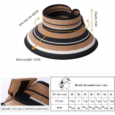 Sun Hats Womens Packable Ponytail Straw Fedora Sun Cloche Hat Summer Beach Panama 56-59cm - Pink_99055 - C618E47QKDY $16.16