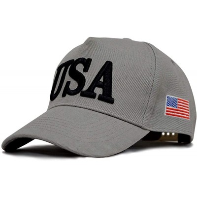 Baseball Caps USA Baseball Cap Polo Style Adjustable Embroidered Dad Hat with American Flag for Men and Women - 0.usa Grey - ...