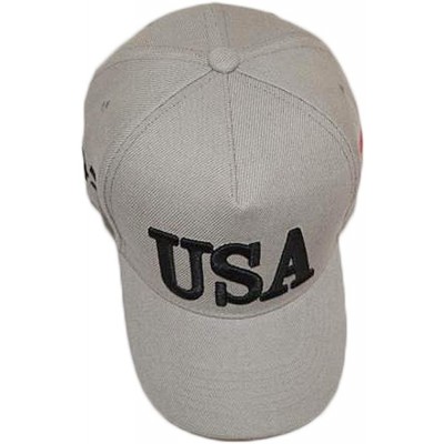 Baseball Caps USA Baseball Cap Polo Style Adjustable Embroidered Dad Hat with American Flag for Men and Women - 0.usa Grey - ...