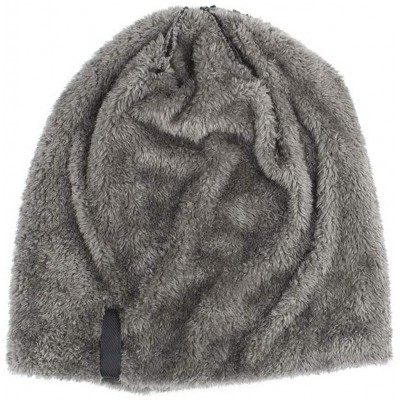 Skullies & Beanies Men Women Winter Warm Stretchy Beanie Skull Slouchy Cap Hat Fleece Lined - Khaki-b - CZ192TMT525 $14.76