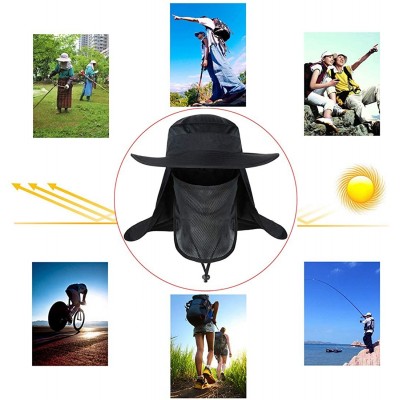 Sun Hats Unisex Fishing Hat Men Sun Protection Cap Garden Travel Lawn Work Outdoor Sports Hiking Hats Neck Flap - C718Q8TEXDS...