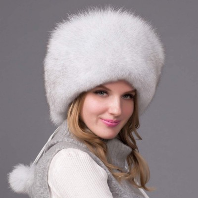 Cold Weather Headbands Women's Winter Warm Fox Fur Hat Cossack Russian Style Hat Caps with Stretch - Picture - C918M6I3RGG $3...