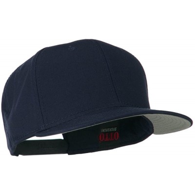 Baseball Caps Superior Cotton Twill Flat Bill Snapback Prostyle Cap - Navy - C311LBM6PU7 $12.63