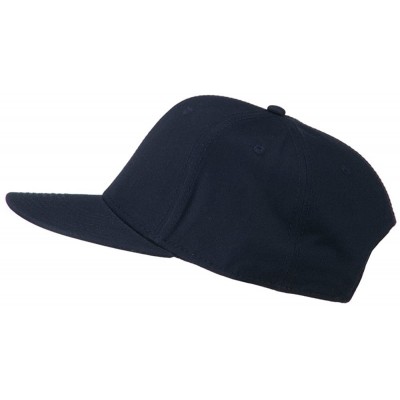 Baseball Caps Superior Cotton Twill Flat Bill Snapback Prostyle Cap - Navy - C311LBM6PU7 $12.63