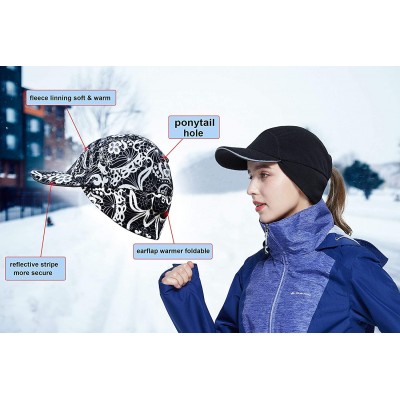 Baseball Caps Women Ponytail Winter Fleece Running Earflap Hat Men Windproof Warmer Skull Cap Cycling Ski Baseball Accessorie...