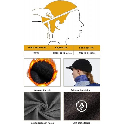 Baseball Caps Women Ponytail Winter Fleece Running Earflap Hat Men Windproof Warmer Skull Cap Cycling Ski Baseball Accessorie...