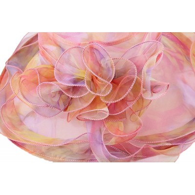 Sun Hats Women's Colorful Organza Wide Brim Tea Party Kentucky Derby Hat (Multicolored2) - CY12G0XDKP9 $13.94