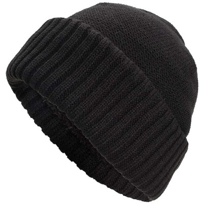 Skullies & Beanies Clearance Beanie Cap Winter Knit Warm Hat Ski Baggy Slouchy Beanie Skull Hat - Black - C518HXMGD9Y $10.16