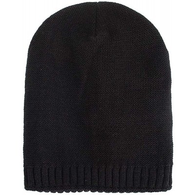 Skullies & Beanies Clearance Beanie Cap Winter Knit Warm Hat Ski Baggy Slouchy Beanie Skull Hat - Black - C518HXMGD9Y $10.16