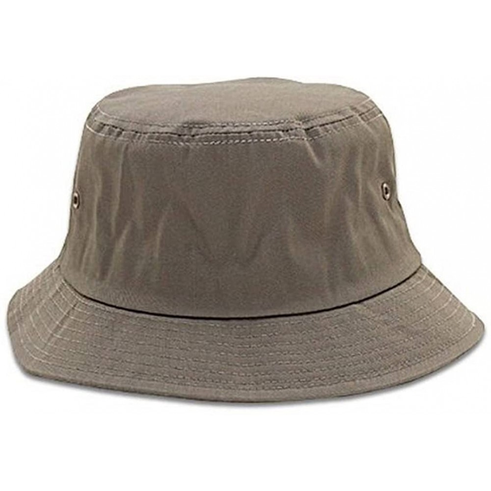 Bucket Hats Twill Bucket Hat (Various Size and Color) - Khaki - CL11B3EDVX7 $10.56