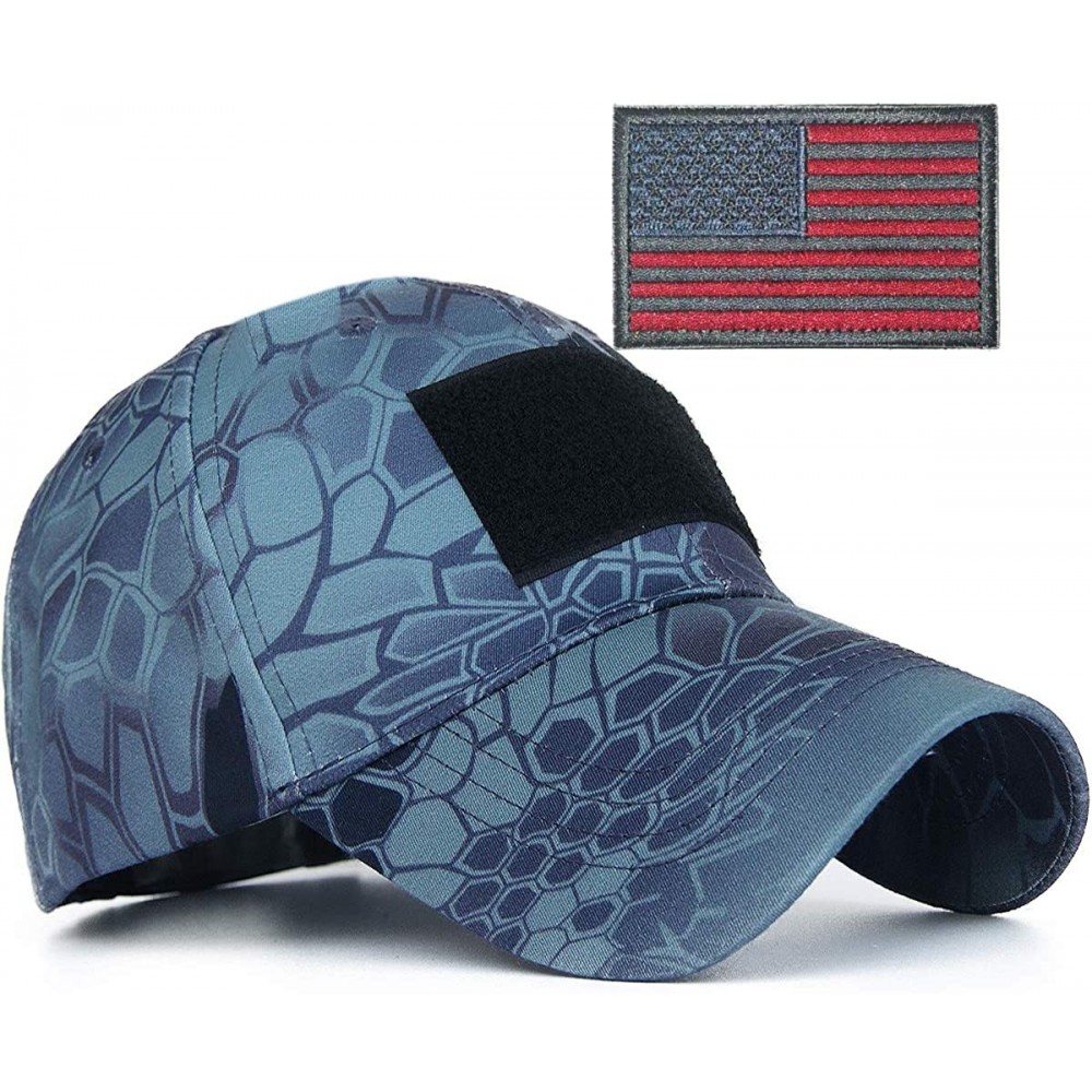 Baseball Caps Camouflage Baseball American Tactical Operator - Navy - CQ18AQ9YWK3 $15.32