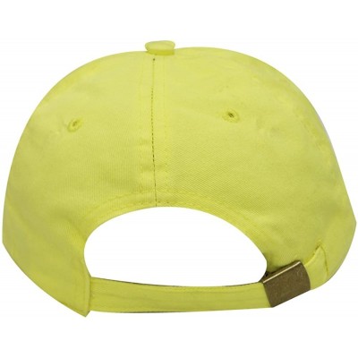 Baseball Caps Cute Popcorn Cotton Baseball Dad Cap - Lemon - CC1832ZUKDC $14.07