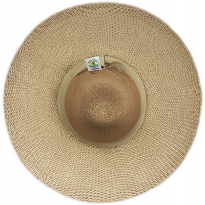 Sun Hats Women's Victoria Diva Sun Hat- Packable Straw Hat - Tan - CV12NA5DP1J $34.01