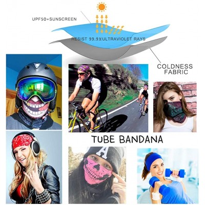 Balaclavas 3D Face Mask Seamless Bandana Unisex Headscarf UV Protection Scarf - White 5 - C5199ZOTGK5 $8.38