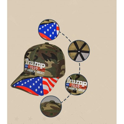 Baseball Caps Make America Great Again Donald Trump USA Cap Adjustable Baseball Hat - Camo 2 - CN18WDLXI2E $11.48