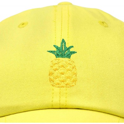 Baseball Caps Pineapple Hat Unstructured Cotton Baseball Cap - Minion Yellow - CF18ICDYQRH $8.82