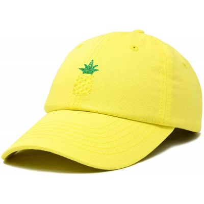 Baseball Caps Pineapple Hat Unstructured Cotton Baseball Cap - Minion Yellow - CF18ICDYQRH $8.82