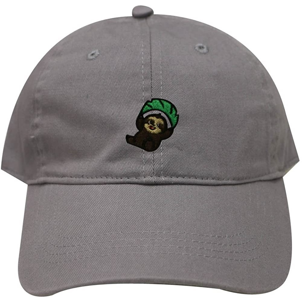 Baseball Caps Flying Sloth Cotton Baseball Dad Caps - Light Grey - CG184D8OI7O $10.37