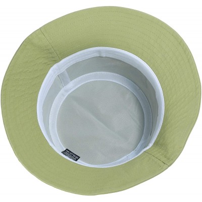 Bucket Hats Unisex Fashion Embroidered Bucket Hat Summer Fisherman Cap for Men Women - Butterfly Green - CL1998UN46K $21.08