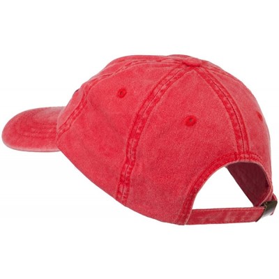 Baseball Caps Wording of Pawpaw Embroidered Washed Cap - Red - CO11KNJDSBD $26.11