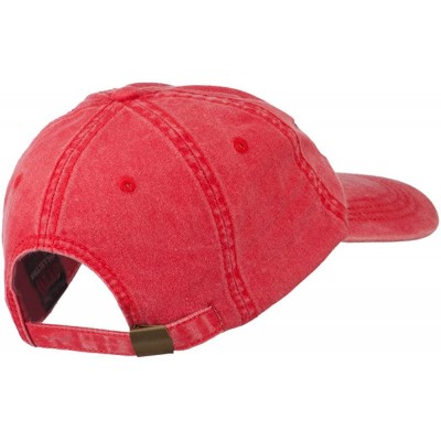 Baseball Caps Wording of Pawpaw Embroidered Washed Cap - Red - CO11KNJDSBD $26.11