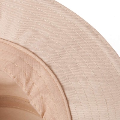 Bucket Hats Womens Bucket Hat Fishing Hat - Black Cotton Bucket Hats for Women Sun Hat Cap - Beige - CI18NCY9KS5 $11.05